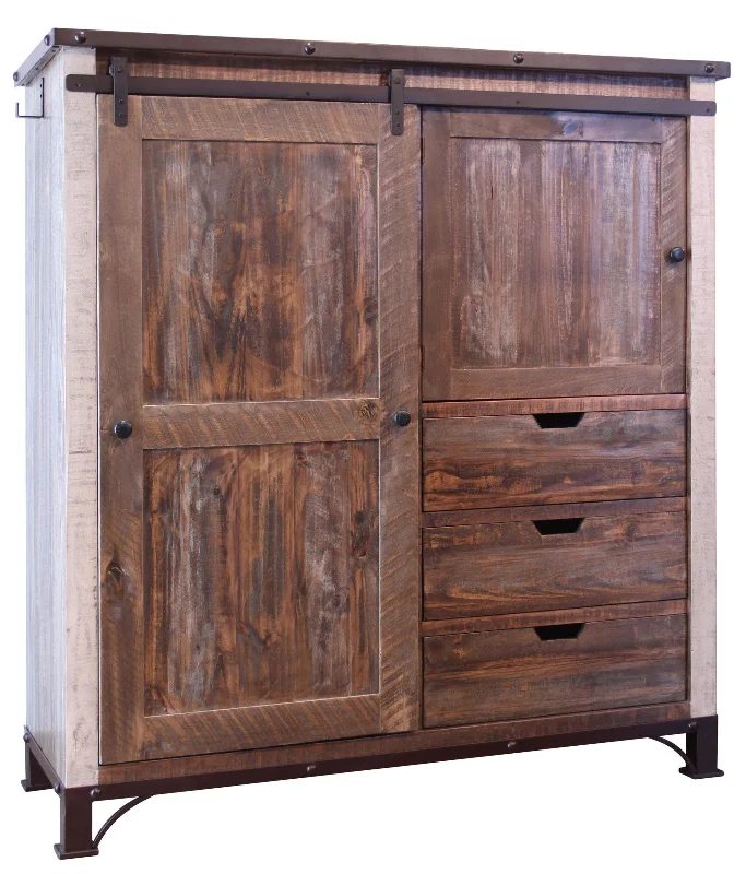 Solid Wood Three Drawer Gentlemans Chest - Brown