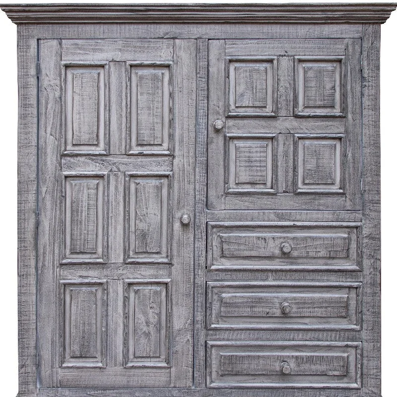 Solid Wood Three Drawer Gentlemans Chest - Gray