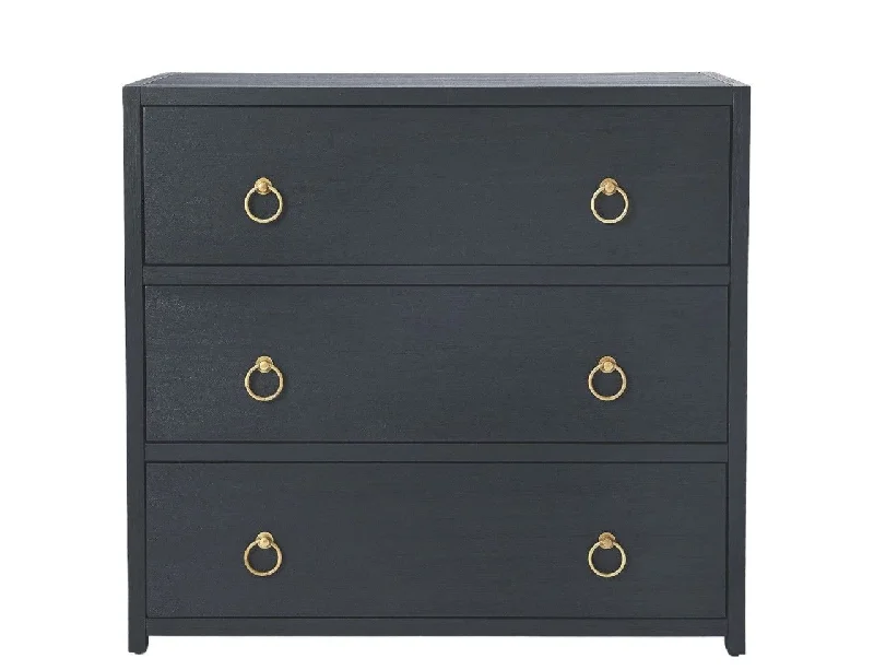 Three Drawer Standard Chest - Navy Blue