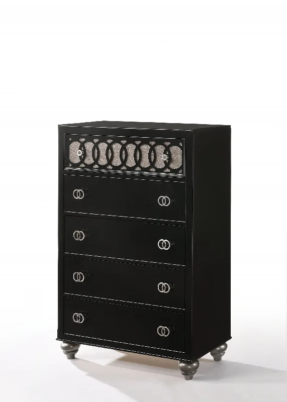 Wood Chest - Nickel Brushed / Black